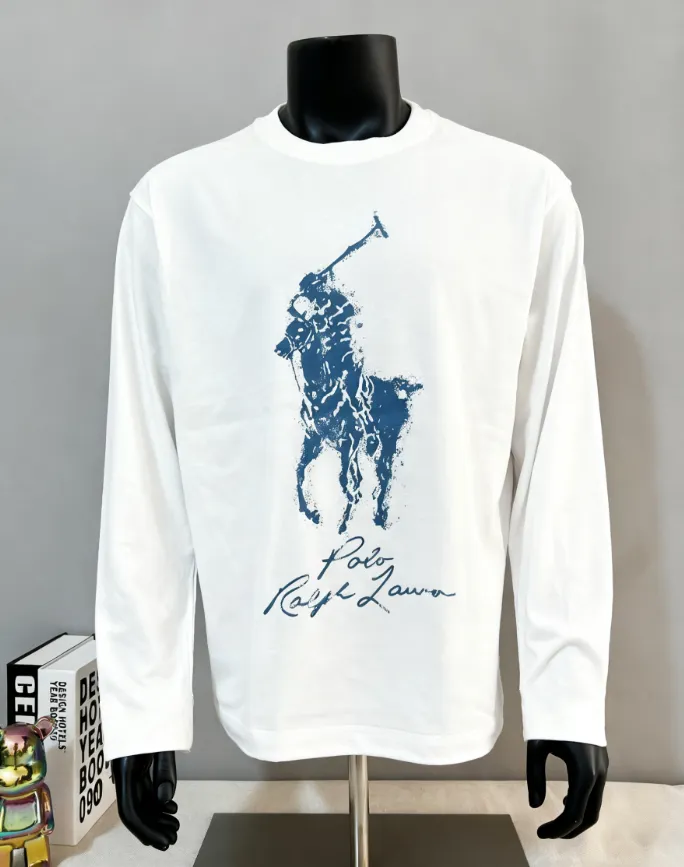 P180 Ralph Lauren Polo Ralph Lauren new Equestrian Knight Nevis island printed round neck short-sleeved T-shirt; new products are available on the official website at the same time; strict control of LOGO size; color matching and color matching details are consistent with the official website; simple and fashionable style; 280g double yarn pure cotton fabric is selected; high specification tight threaded neckline; back body is pressed and boned; high temperature anti-shrinking process is pre-made before leaving the factory; not easy to deform and shrink after washing; essential clothing for three seasons; color: black White, sizes XS-L (can wear up to 200 pounds)